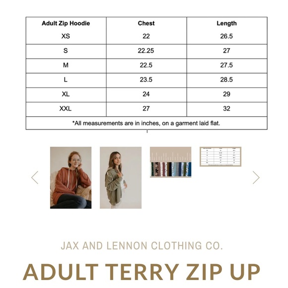 Jax and Lennon zip up terry hoodie - Birch - Picture 5 of 6